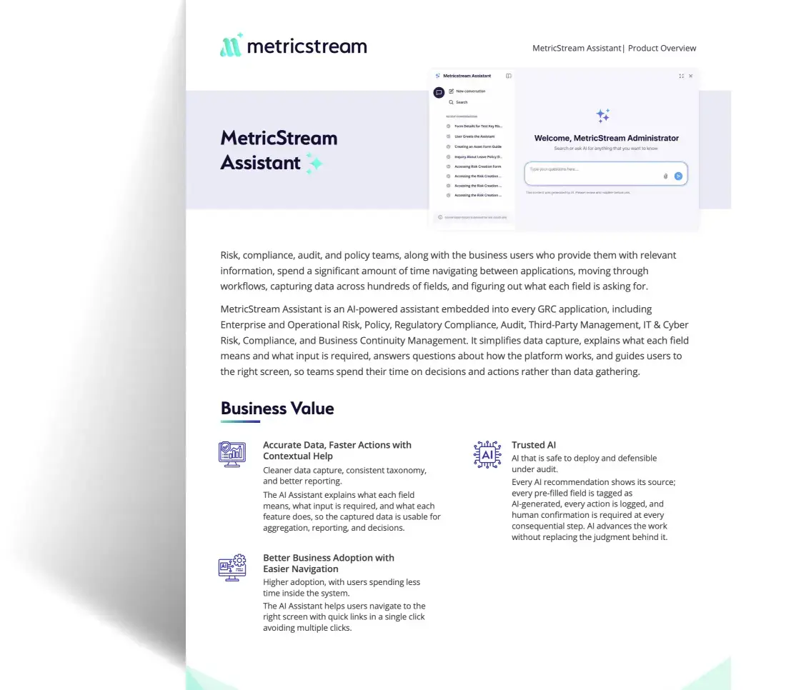 MetricStream-Assistant-Product-Overview