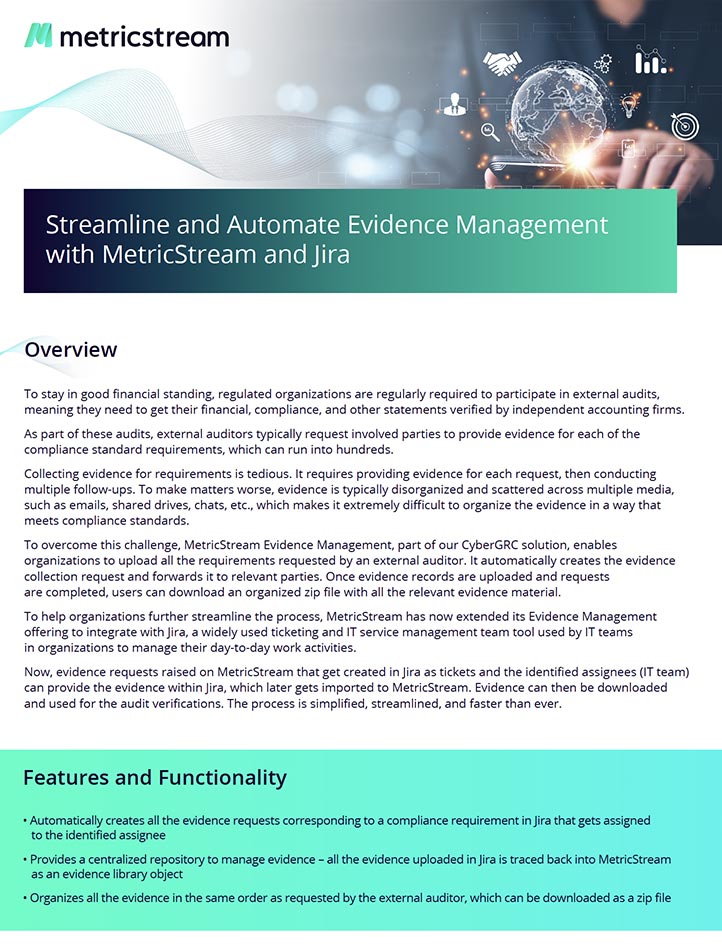 evidence-management-jira-metricstream